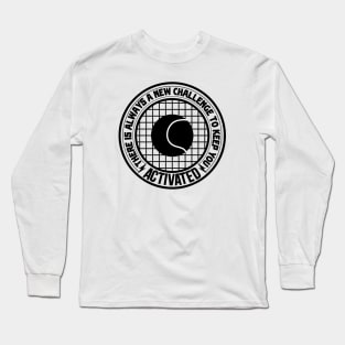 Black tennis players ball with saying text Long Sleeve T-Shirt